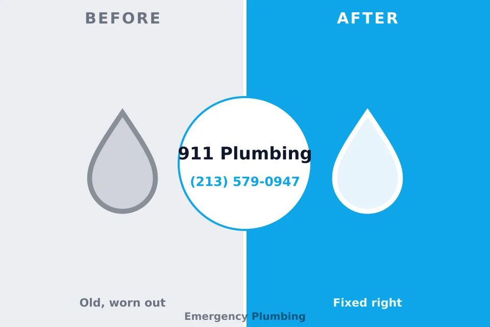 Before and after: plumbing repair Dunsmuir, CA
